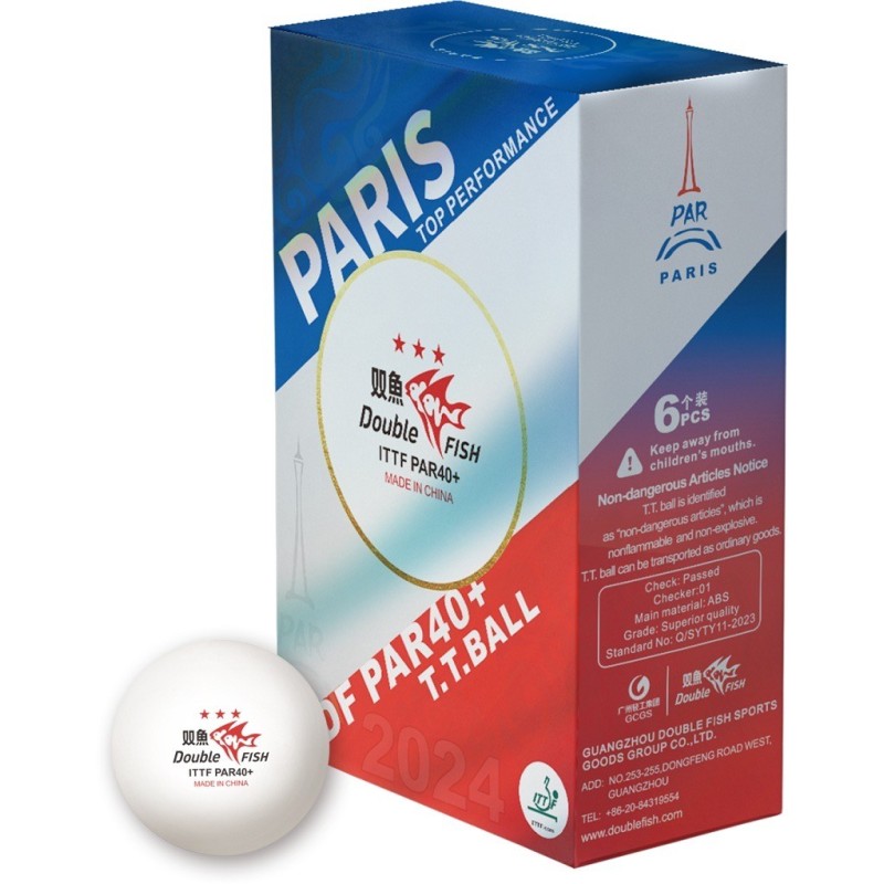 Pack de 6 balles JO Paris Double Fish